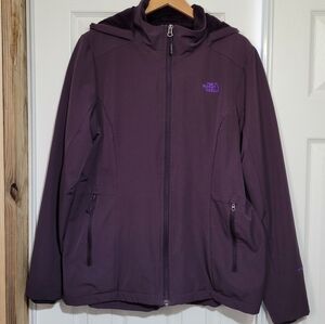 THE NORTH FACE Fleece Lined Shelbe Raschel Hooded Jacket Windwall Eggplant XL